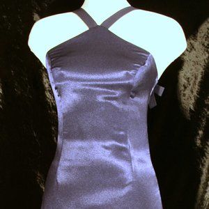 Navy Satin Gown